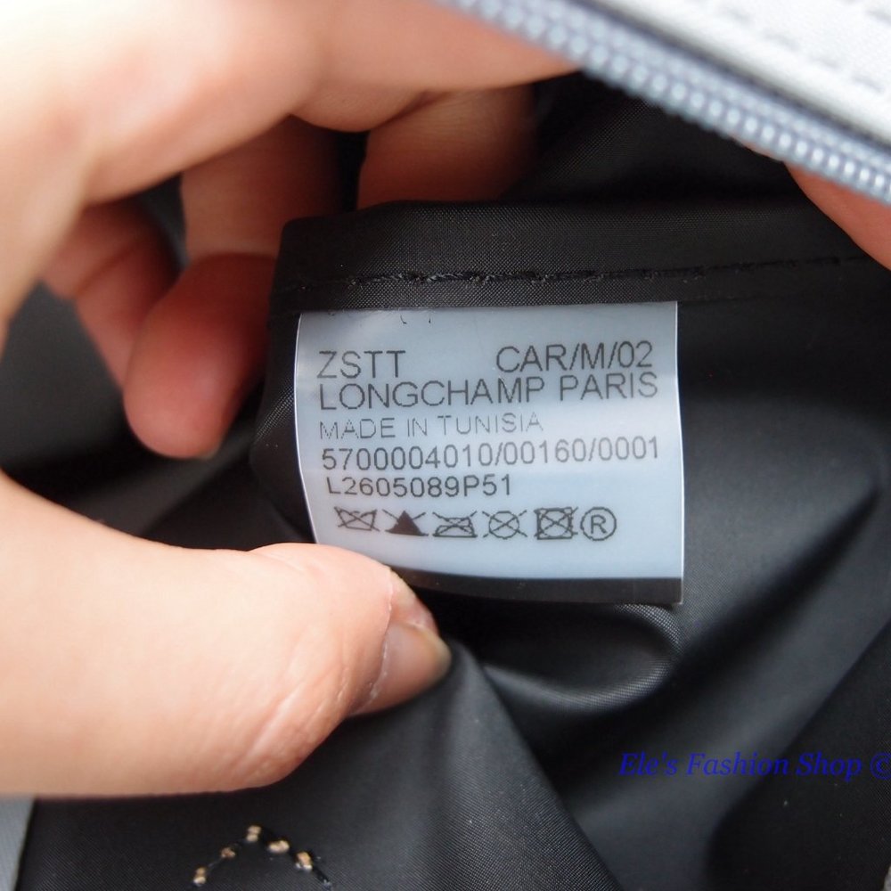 ❤️ NWT LONGCHAMP Le Pliage Small Medium Nylon Shoulder Tote GRAY 100% AUTHENTIC - Picture 16 of 16